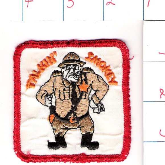 Vintage Comical Talking Smokey Highway Patrol Sew On Patch - Picture 1 of 1